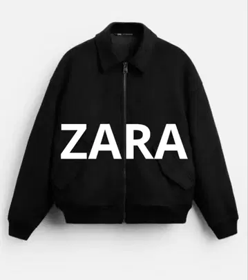 즉시 완판 ZARA 페이크 스웨이드 봄버 자켓 자켓/블랙/USA XL