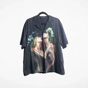 DROP DEAD x CRADLE OF FILTH 오픈 카라 셔츠