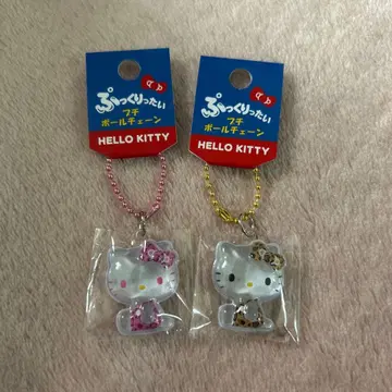 통통이 푸치 볼체인 헬로키티 산리오 레오파드 무늬 핑크