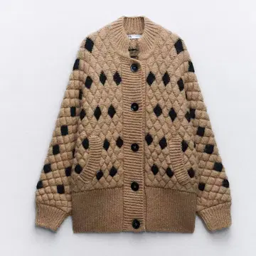 ZARA 퀼팅 니트 자켓