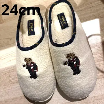 랄프 로렌 폴로베어 슬립온 여성용 24 화이트 모카신