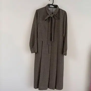 MACKINTOSH 체크 무늬 롱 원피스 40