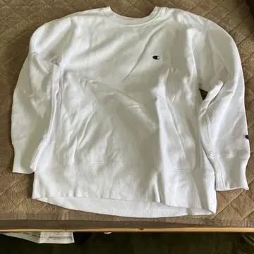 Champion Reverse Weave 트레이닝복 L 화이트 파랑 택