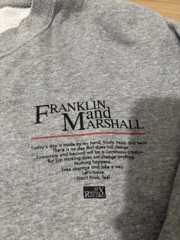 FRANKLIN and MARSHALL 그레이 트레이닝복
