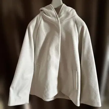 글로벌 워크 아이보리 노카라 코트 L