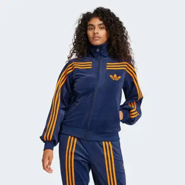 adidas 네이비 오렌지 스트라이프 저지