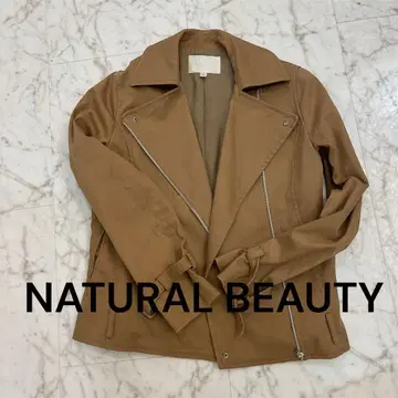 NATURAL BEAUTY 베이지 라이더 자켓