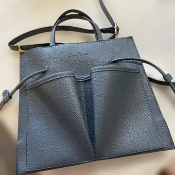 그레이 가죽풍 숄더백
