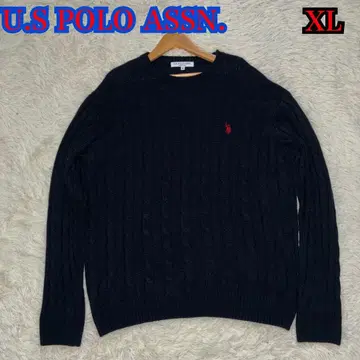 컨디션 최상 U.S. POLO ASSN. 네이비 케이블 니트 스웨터