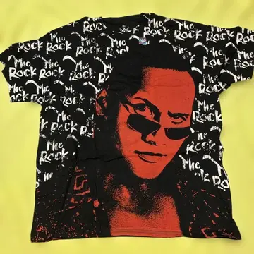 홀로그램 포함 미사용 WWE 프로레슬링 T셔츠 락 THE ROCK