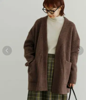 FLUFFY 더블 페이스 가운 가디건 BROWN 어반 리서치