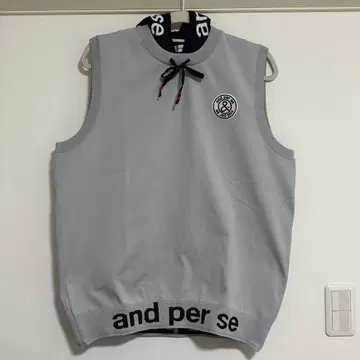 and per se 후드 부착 베스트 그레이 LL 새상품급