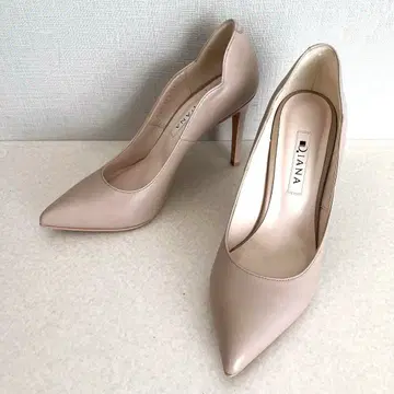 DIANA 펌프스 스틸레토 플라워 컷 베이지 천연 가죽 23cm