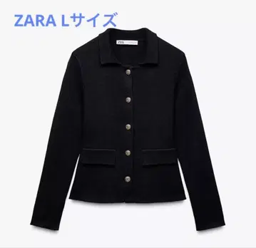 새상품급 ZARA 골드 버튼 니트 가디건 L 사이즈 네이비