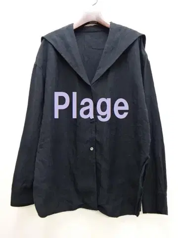 Plage 플라주 세일러 카라 블라우스 블랙