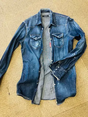 DSQUARED2 Ibrahimovic ICON 데님 셔츠 48