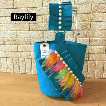 [미사용] Raylily 프릴 라운드 토트 RAINBOW 페더