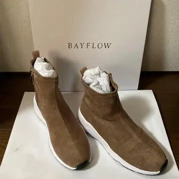 BAYFLOW 스웨이드 하이컷 부츠 브라운