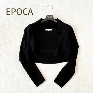 새상품급 EPOCA 에포카 긴팔 볼레로 숏 가디건 블랙 사이즈 40
