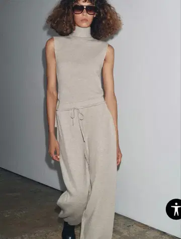 ZARA AW2025 소프트 조거 팬츠 베이지