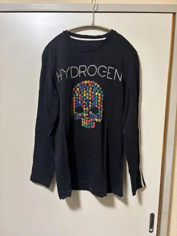 HYDROGEN 스컬 프린트 M 사이즈 긴팔 티셔츠