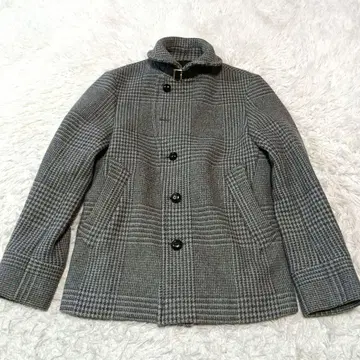 EDIFICE 에디피스 글렌체크 패턴 숏코트 44 소가죽 벨트