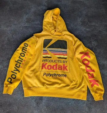 구제 의류 기업계 Kodak 후드티 옐로우 컬러