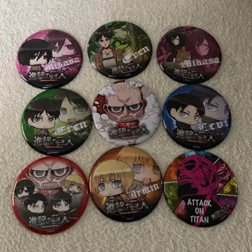 진격의 거인 캔뱃지 클로징 없음 9개 세트