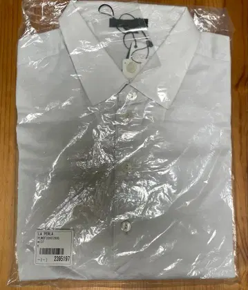 LA PERLA 남성용 라이트 그레이 반팔 피케 셔츠