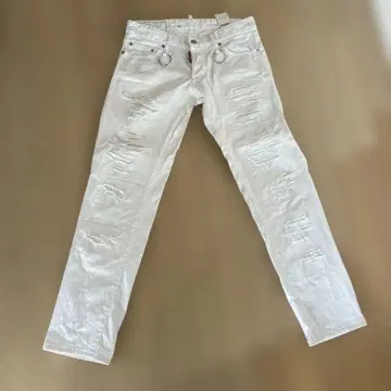 DSQUARED2 화이트 데미지 진 44