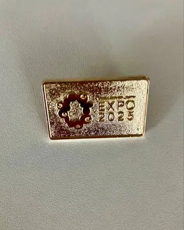 오사카 엑스포 금 핀 배지 로고 마크 미야쿠미야쿠 간사이