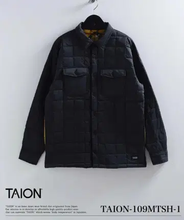 [남녀 공용] TAION 마운틴 다운 셔츠 블랙 XL 사이즈