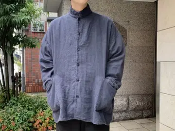 confect 기모 블랙 린넨 배기 셔츠