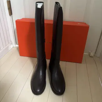 다크 브라운 가죽 롱 부츠 새상품