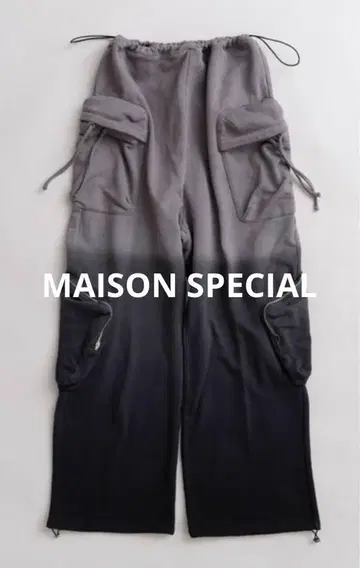 택 포함 새상품 MAISON SPECIAL 그라데이션 카고 스웨트 팬츠