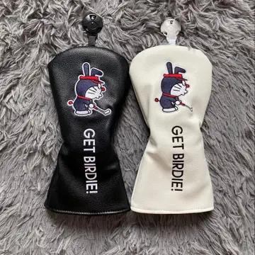 새상품 도라에몽 골프클럽헤드커버 페어웨이 우드 2개 화이트+블랙