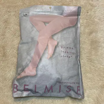 BELMISE 파자마 레깅스 슬립+ 마쉬멜로우 핑크색