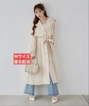 튤 트렌치코트 아이보리