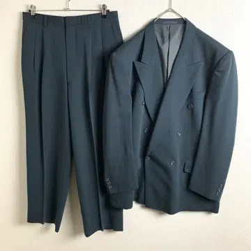 셋업 청록색 레어 컬러 더블 수트 남성용 결혼식 성인식 구제 의류