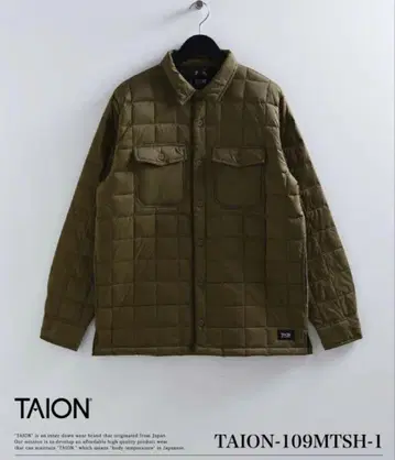 [ 남녀 공용 ] TAION 마운틴 다운 셔츠 올리브 L 사이즈