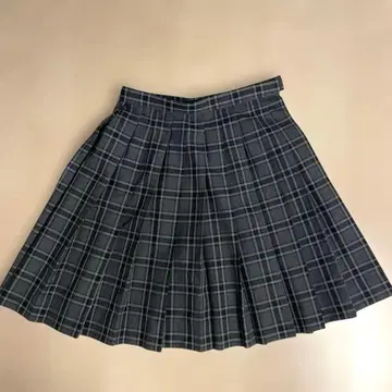 플리츠 스커트 블랙과 그레이 체크
