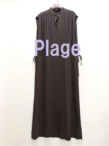 Plage 플라주 하이넥 N/S 원피스 38 브라운
