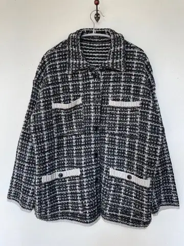 FREAK'S STORE 체크 무늬 트위드 자켓