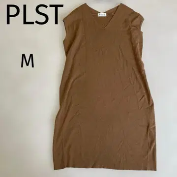 PLST 니트 원피스 슬리브리스 M