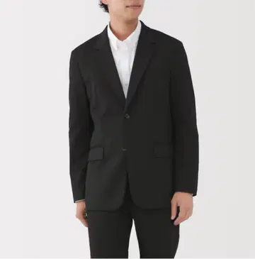 무인양품 신사 스트레치 저지 자켓 L 블랙 새상품