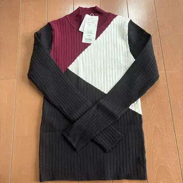 salire 보르도 화이트 니트 M
