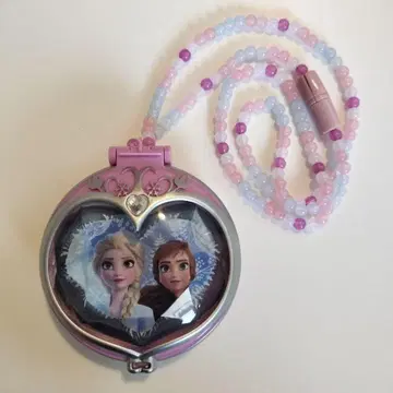 DISNEY 엘사 와 아나 하트형 빛나는 펜던트