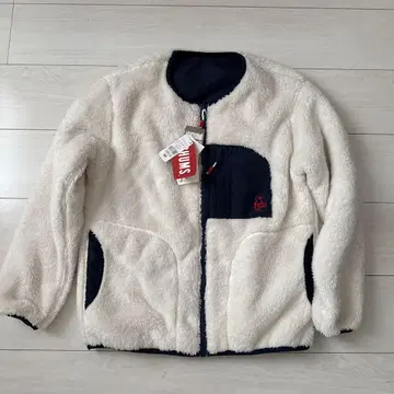 [ 미사용 택 포함 ] CHUMS 플리스 자켓 아이보리/네이비 M 사이즈