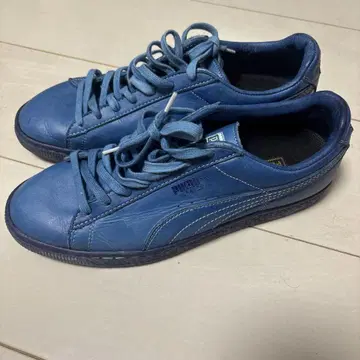 PUMA 파랑 가죽 스니커즈