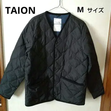 TAION 타이온 퀼팅 다운 자켓 M 사이즈 블랙 색상